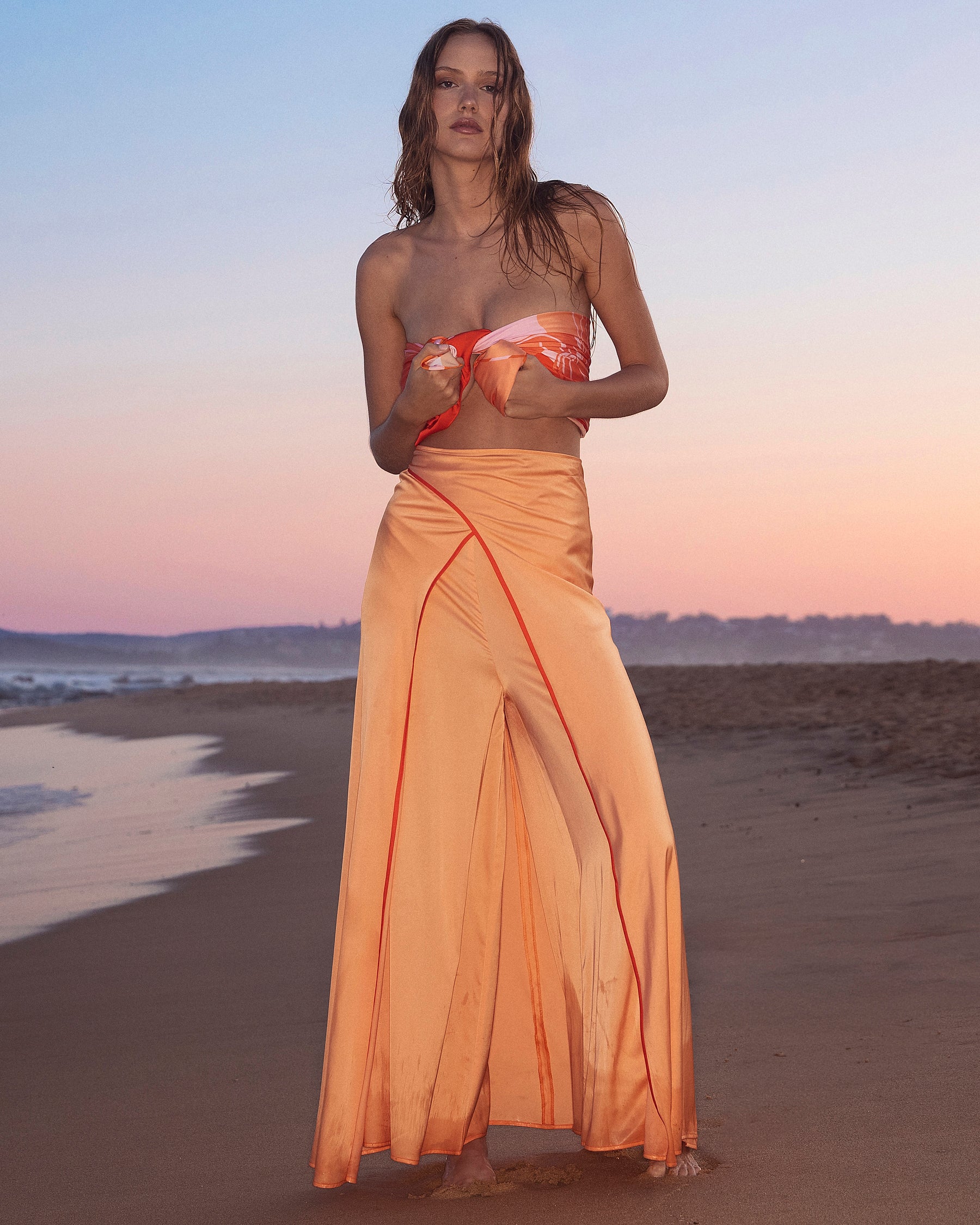 Anguilla Wrap Pant - Peach