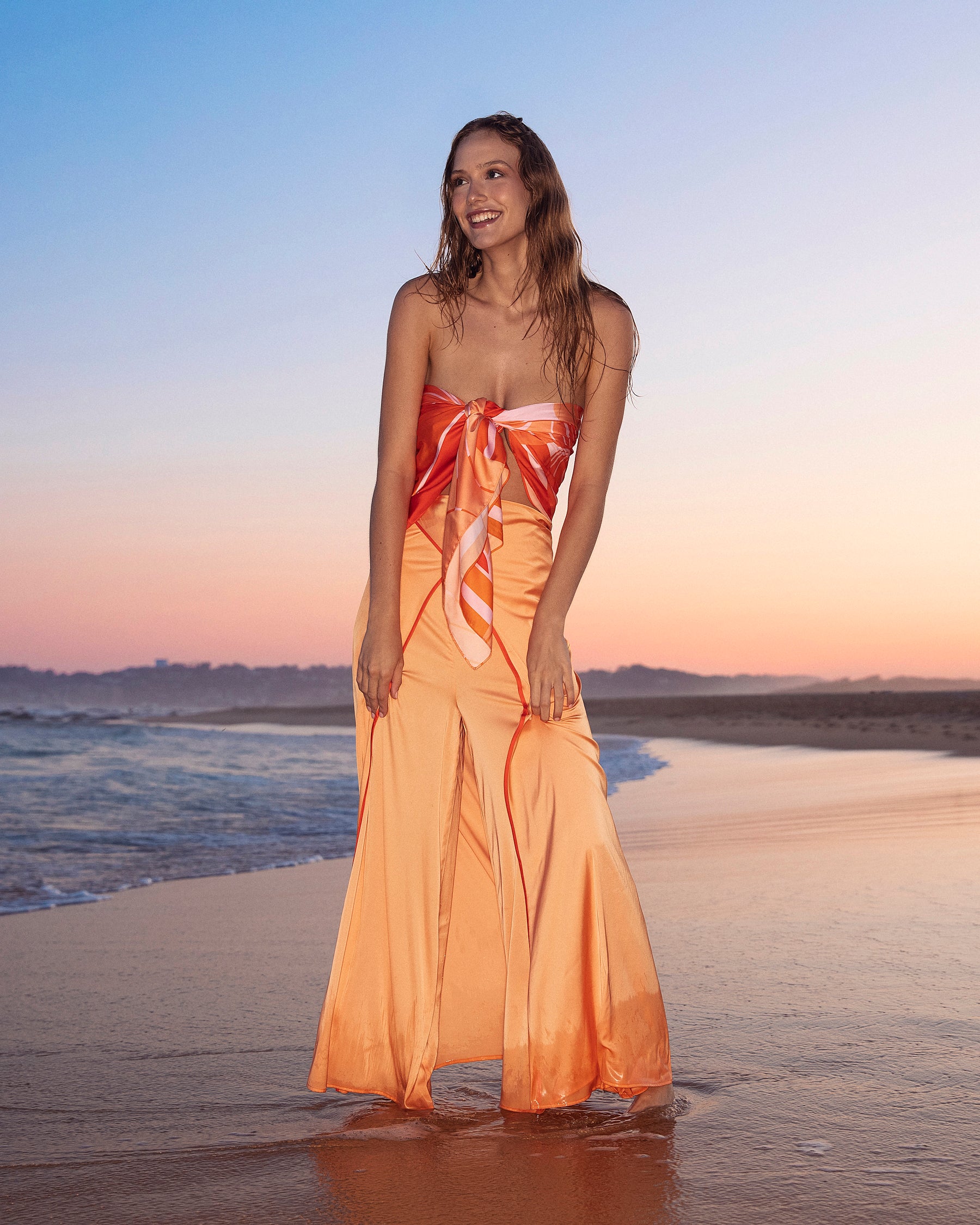 Anguilla Wrap Pant - Peach