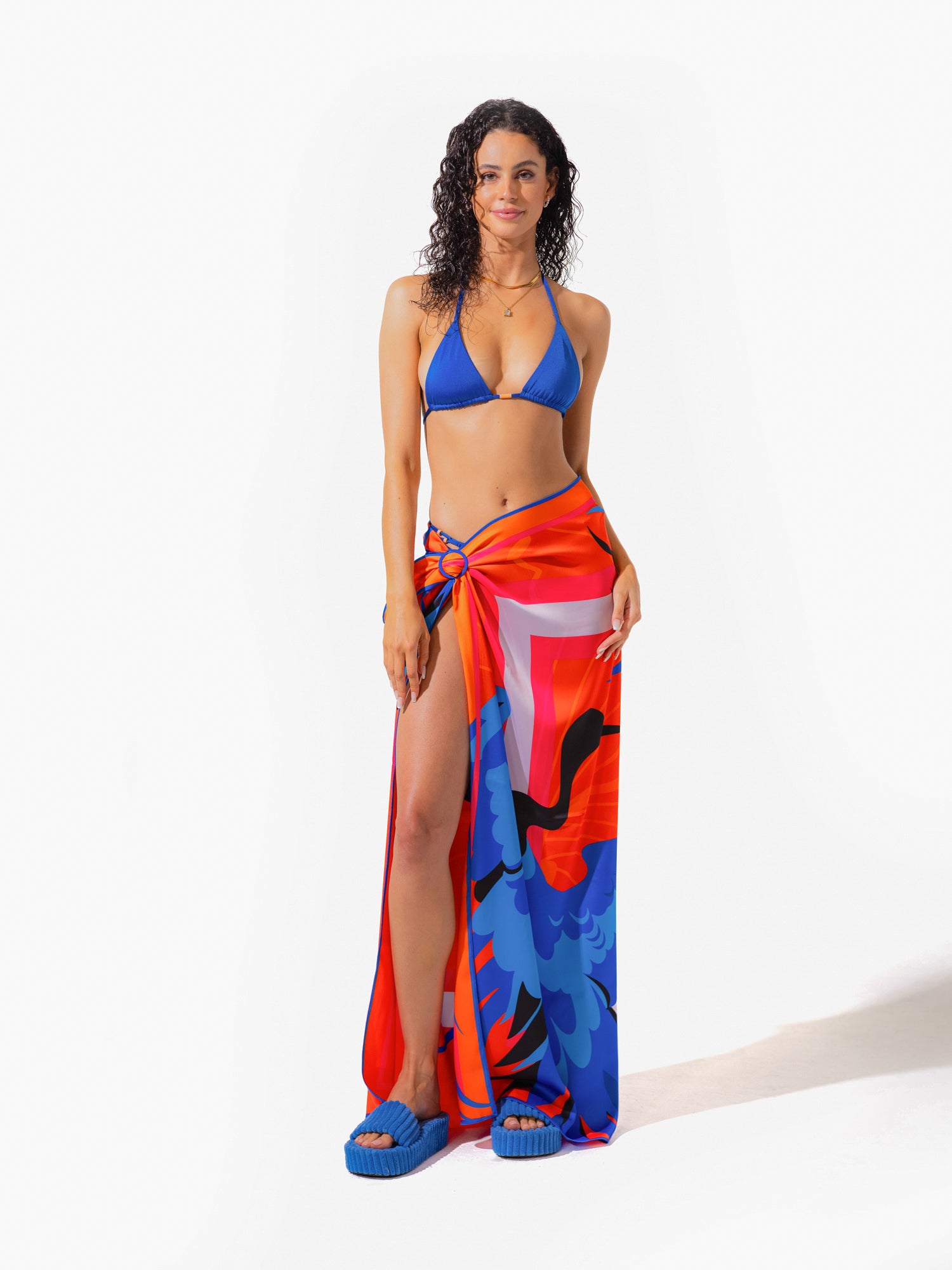 Vivara Scarf - Avis Print Orange