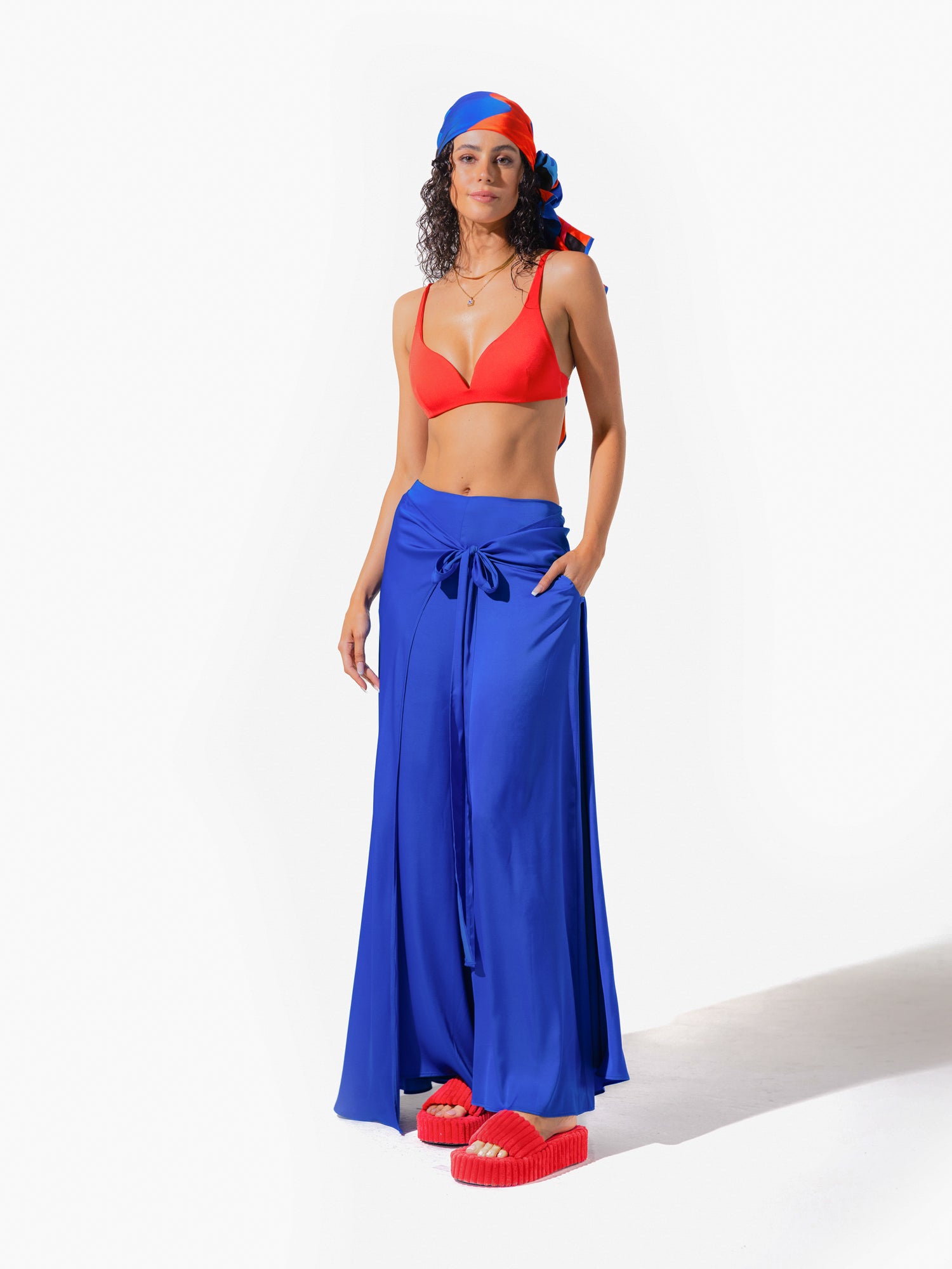 Anguilla Wrap Pant - Cobalt