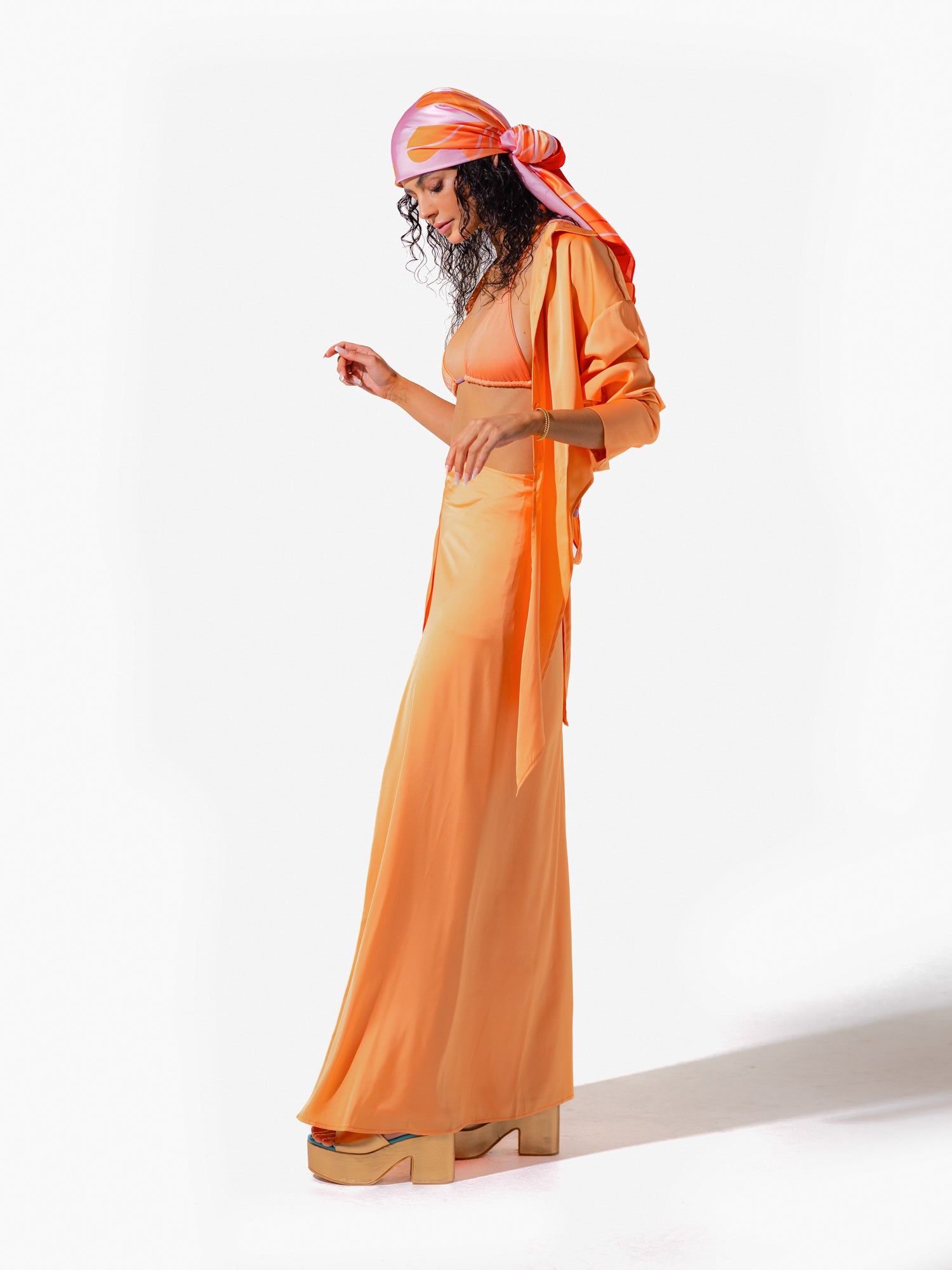 Belize Tie Shirt - Peach