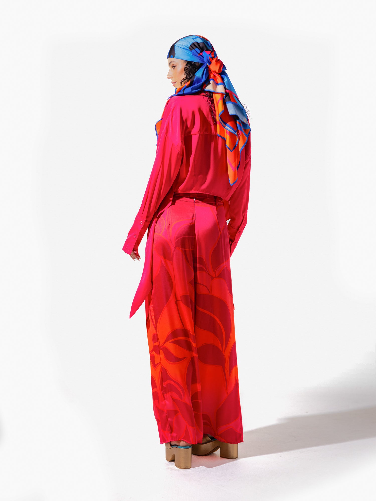 Belize Tie Shirt - Magenta