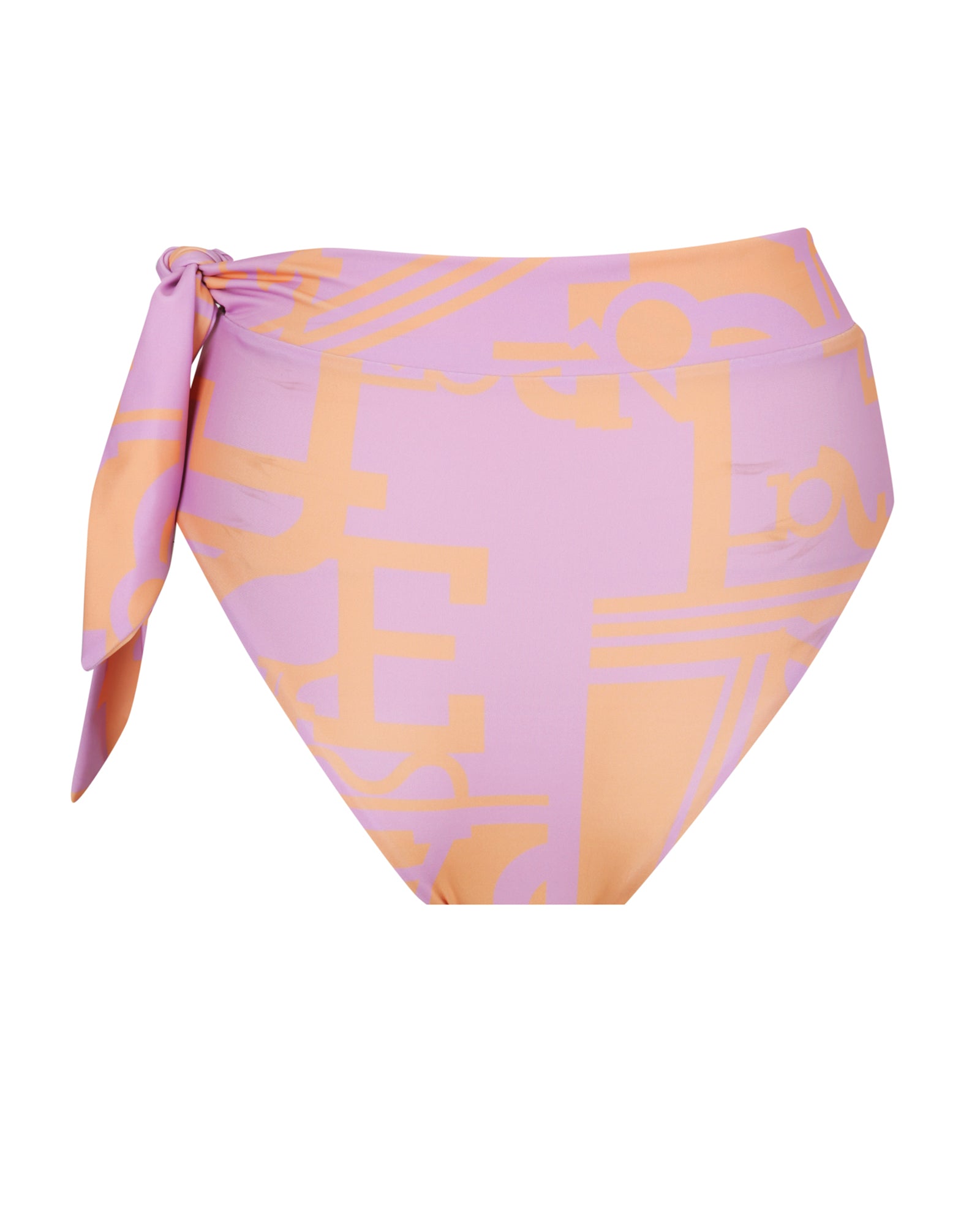 Prague High Waist Bikini Bottom - Eclipse Print Violet