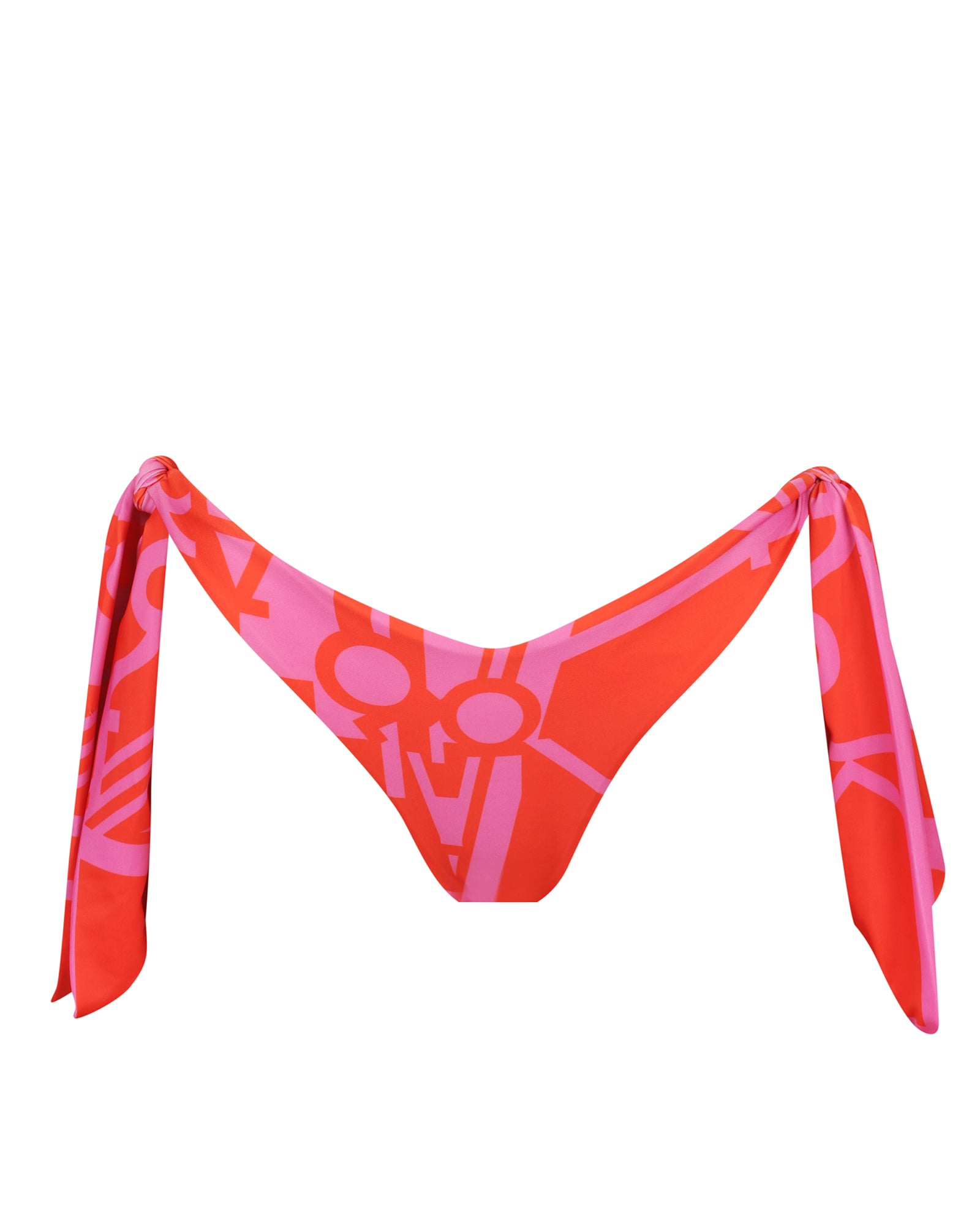 Santorini Bikini Bottom - Eclipse Print Fushcia