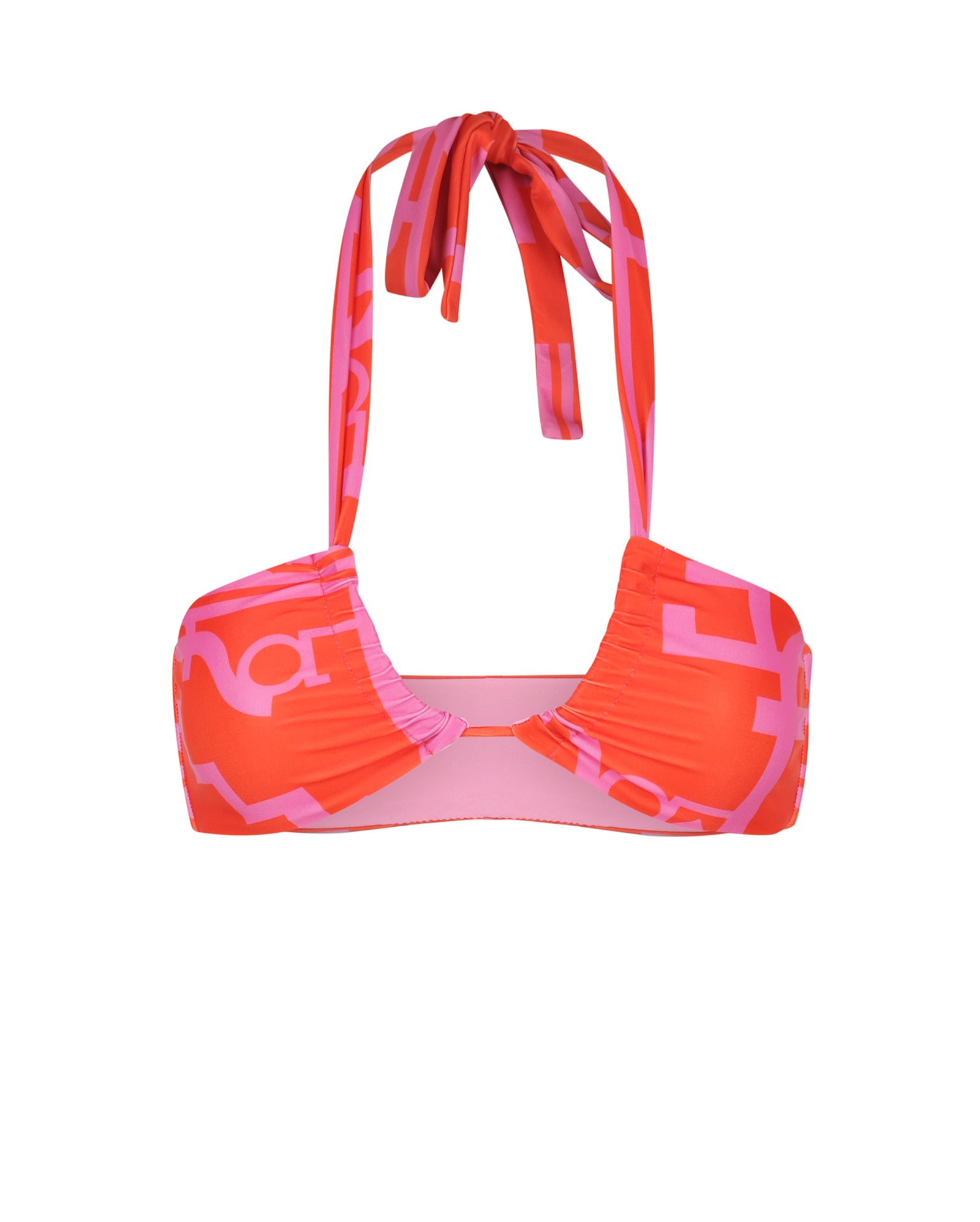 Santorini Bikini Top - Eclipse Print Fushcia