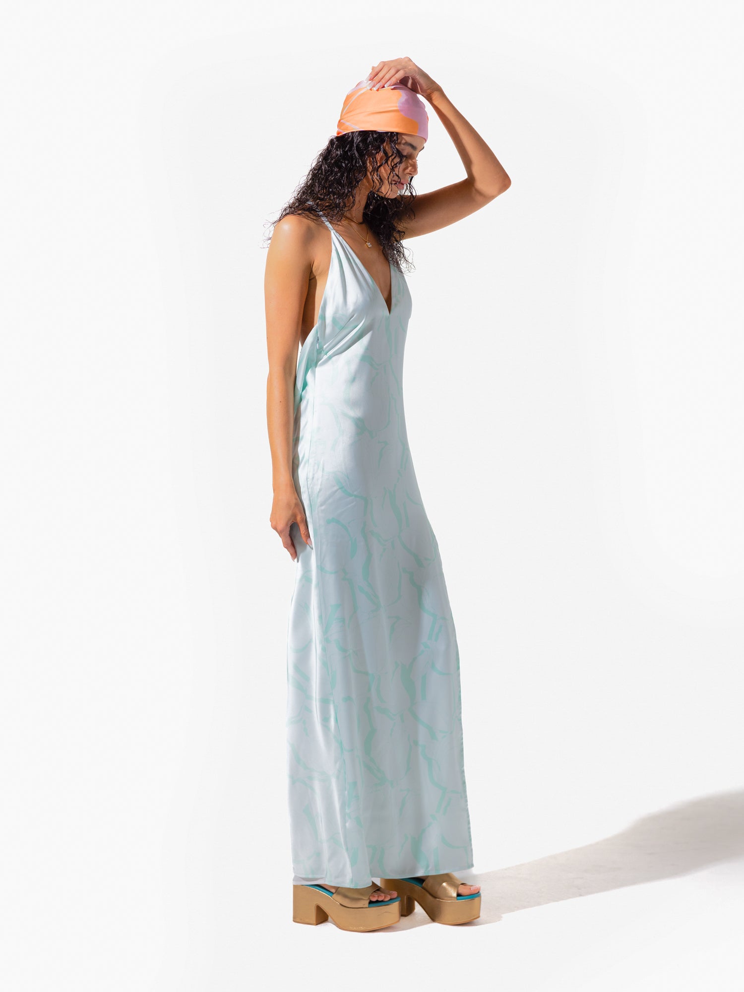 Vernazza Slip Dress - Bloom Print